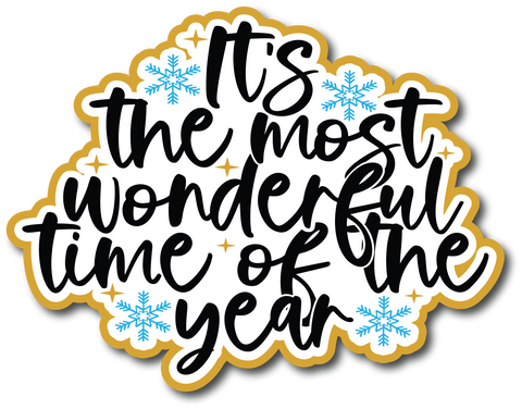 It's the Most Wonderful Time of the Year - Scrapbook Page Title Sticker