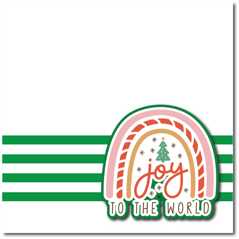Joy to the World - Printed Premade Scrapbook Page 12x12 Layout