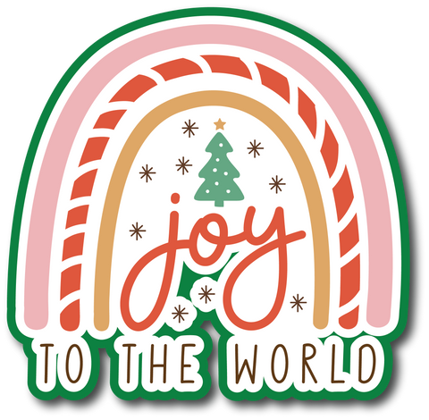 Joy to the World Rainbow - Scrapbook Page Title Sticker