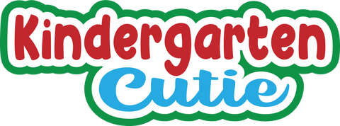 Kindergarten Cutie - Scrapbook Page Title Sticker