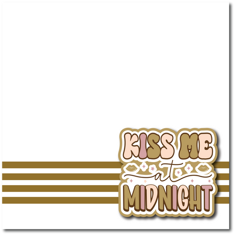 Kiss Me at Midnight - Printed Premade Scrapbook Page 12x12 Layout