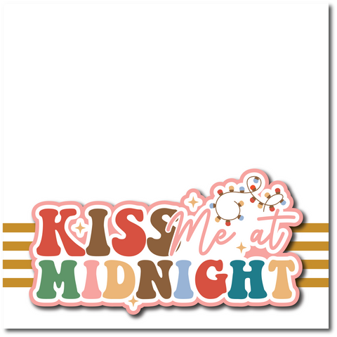 Kiss Me at Midnight - Printed Premade Scrapbook Page 12x12 Layout