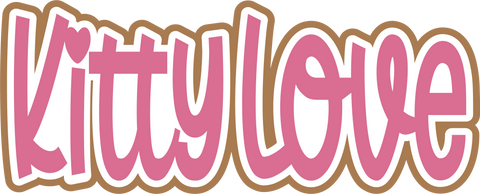 Kitty Love - Scrapbook Page Title Sticker