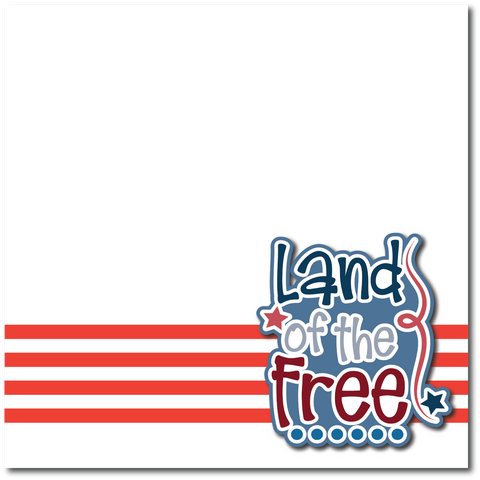 Land of the Free - Printed Premade Scrapbook Page 12x12 Layout