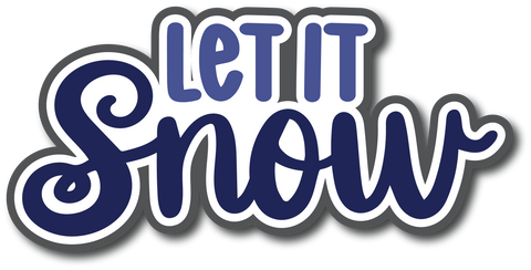 Let It Snow - Scrapbook Page Title Sticker