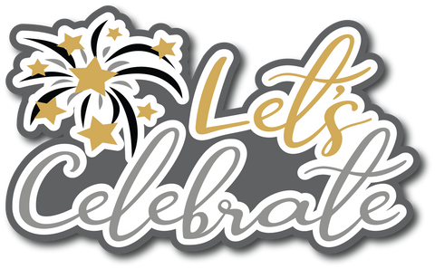 Let's Celebrate - Scrapbook Page Title Sticker