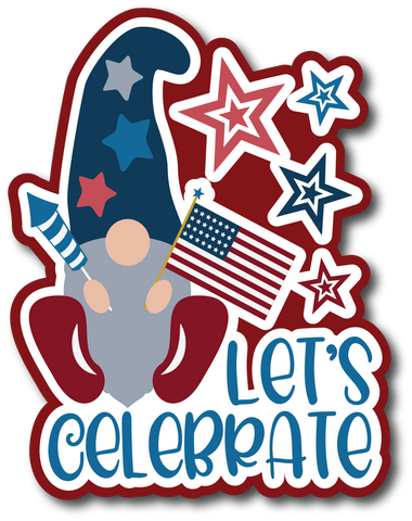 Let's Celebrate - Scrapbook Page Title Sticker
