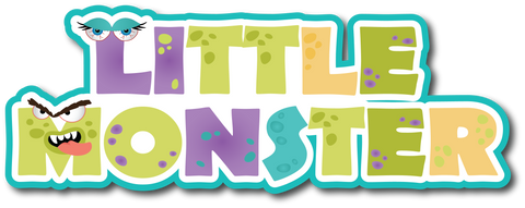Little Monster - Scrapbook Page Title Sticker