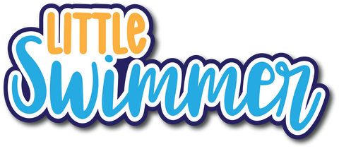 Little Swimmer - Scrapbook Page Title Sticker