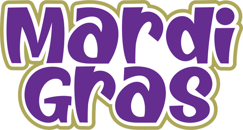 Mardi Gras - Scrapbook Page Title Sticker