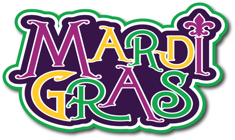 Mardi Gras - Scrapbook Page Title Sticker