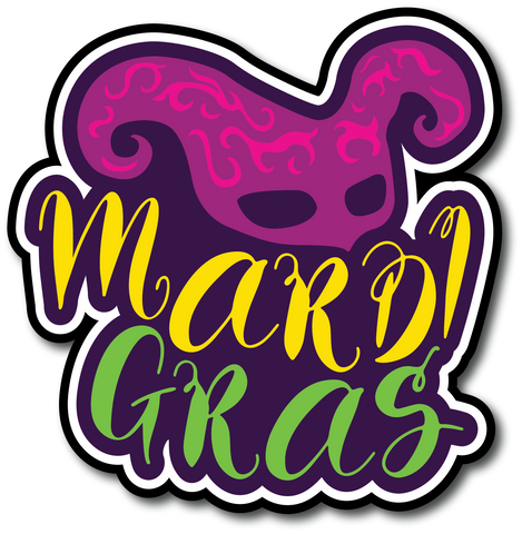 Mardi Gras - Scrapbook Page Title Sticker