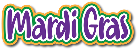 Mardi Gras- Scrapbook Page Title Sticker