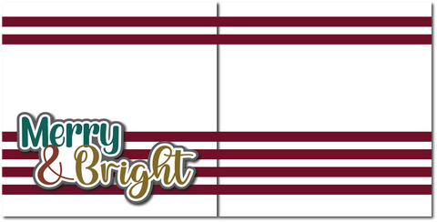 Merry & Bright - Printed Premade Scrapbook (2) Page 12x12 Layout