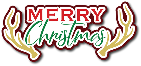 Merry Christmas - Scrapbook Page Title Sticker