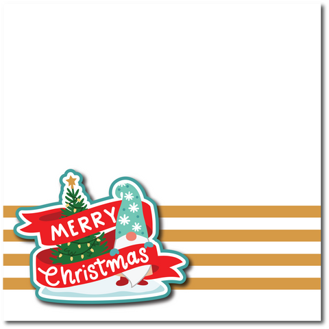 Merry Christmas - Printed Premade Scrapbook Page 12x12 Layout