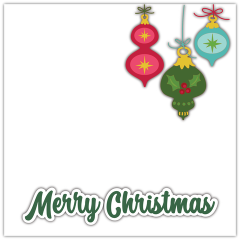 Merry Christmas - Printed Premade Scrapbook Page 12x12 Layout