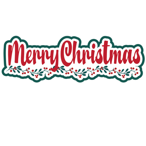 Merry Christmas - Scrapbook Page Title Sticker