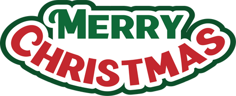 Merry Christmas - Scrapbook Page Title Sticker