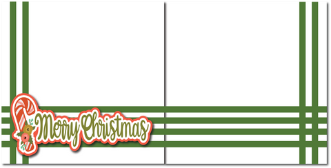 Merry Christmas - Printed Premade Scrapbook (2) Page 12x12 Layout