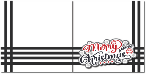 Merry Christmas - Printed Premade Scrapbook (2) Page 12x12 Layout