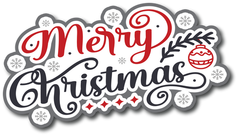 Merry Christmas - Scrapbook Page Title Sticker