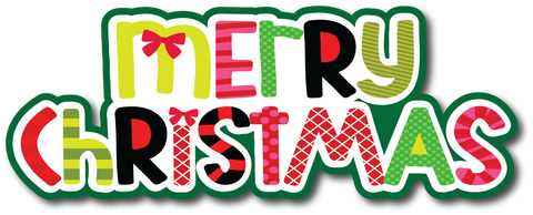 Merry Christmas - Scrapbook Page Title Sticker