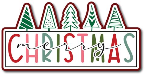 Merry Christmas - Scrapbook Page Title Sticker