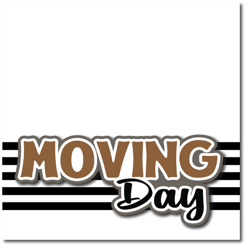 Moving Day - Printed Premade Scrapbook Page 12x12 Layout