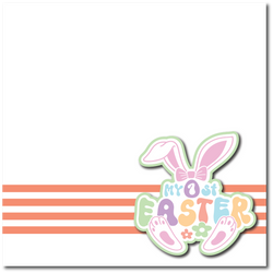 My 1st Easter - Printed Premade Scrapbook Page 12x12 Layout