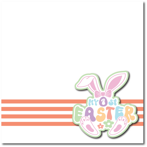My 1st Easter - Printed Premade Scrapbook Page 12x12 Layout