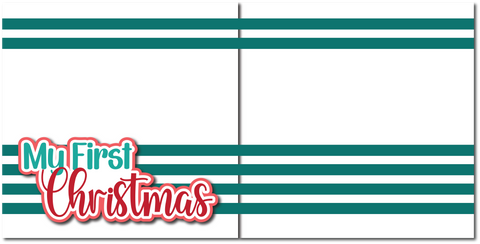 My First Christmas - Printed Premade Scrapbook (2) Page 12x12 Layout