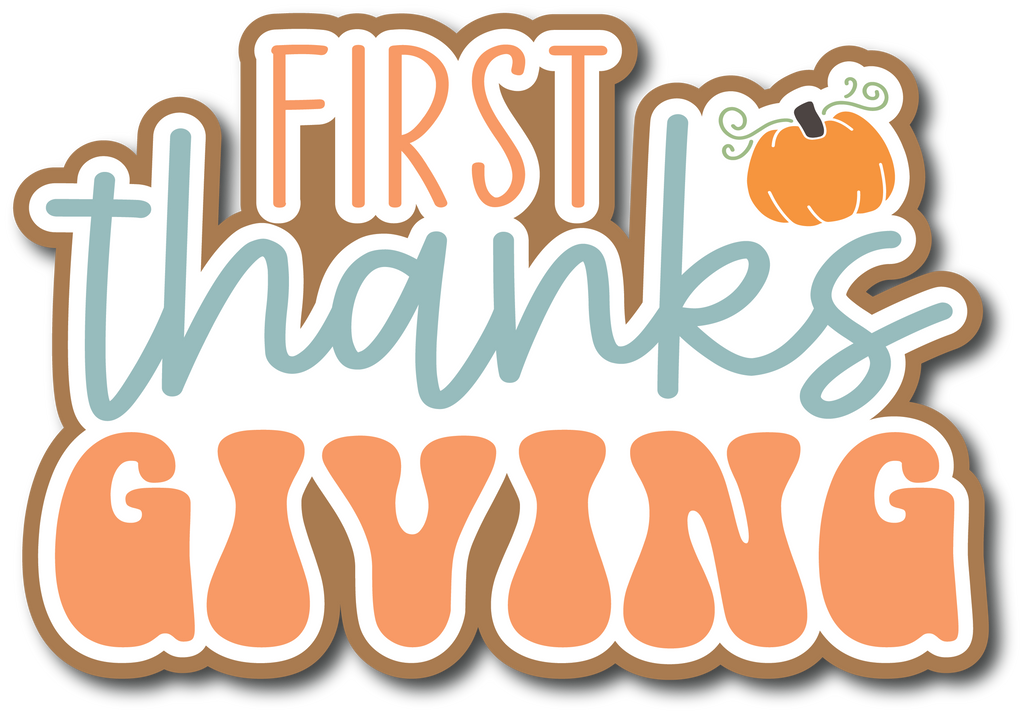 Happy Thanksgiving Day - Scrapbook Page Title Sticker