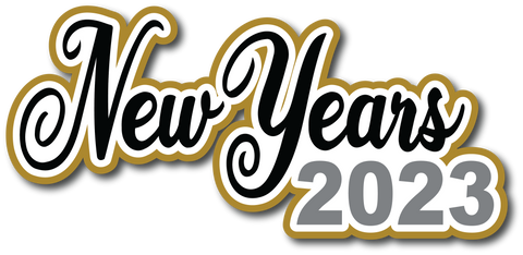 New Years 2023 - Scrapbook Page Title Sticker