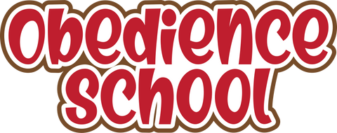 Obedience School - Dog - Scrapbook Page Title Sticker