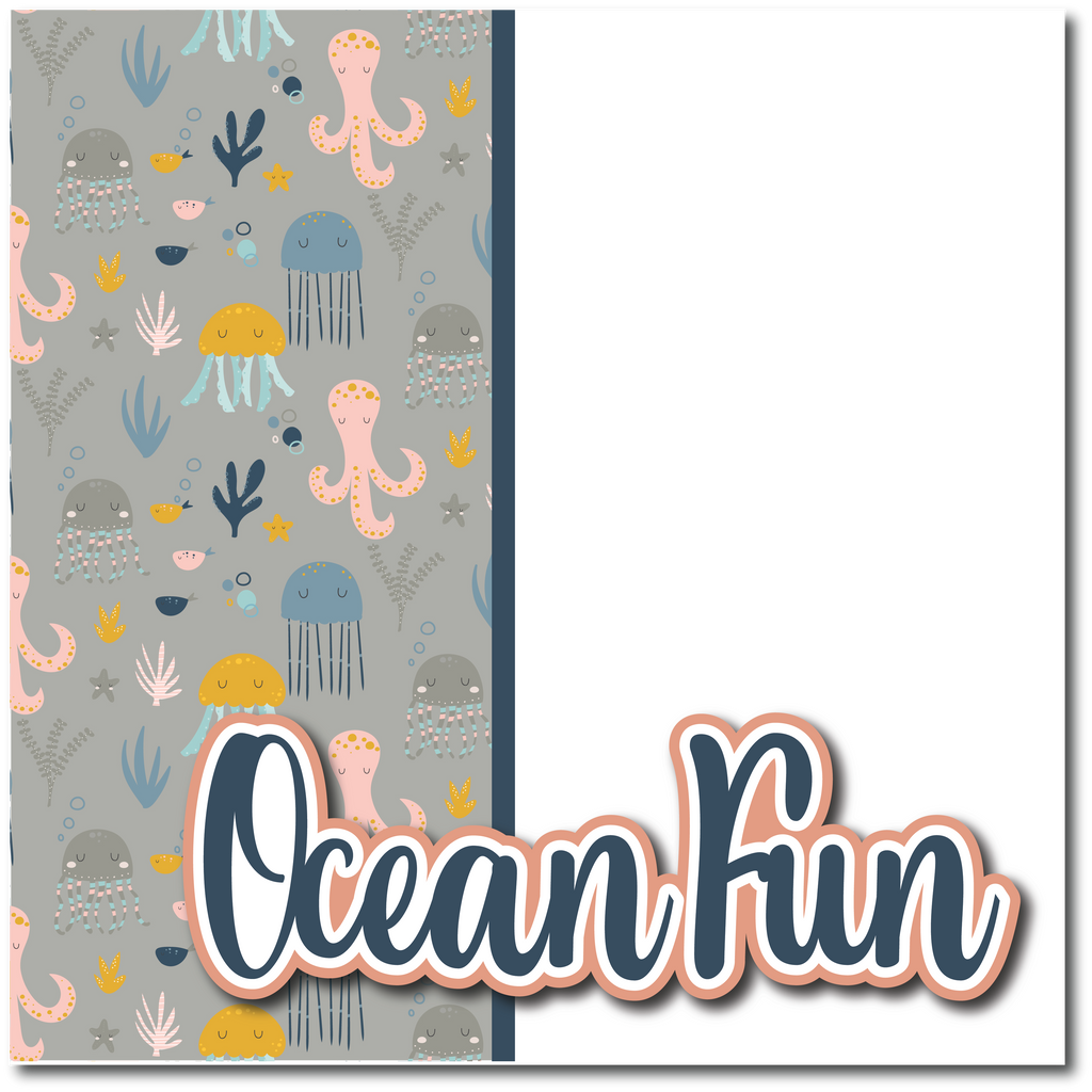 Ocean Fun - Printed Premade Scrapbook Page 12x12 Layout – Autumn's Crafty  Corner