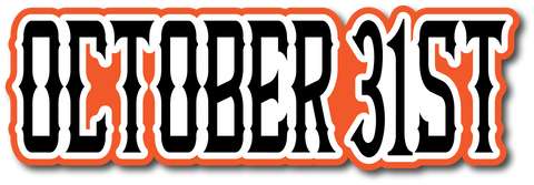 October 31st - Scrapbook Page Title Sticker