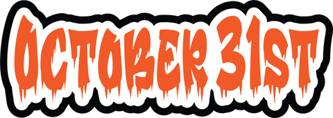 October 31st - Scrapbook Page Title Sticker