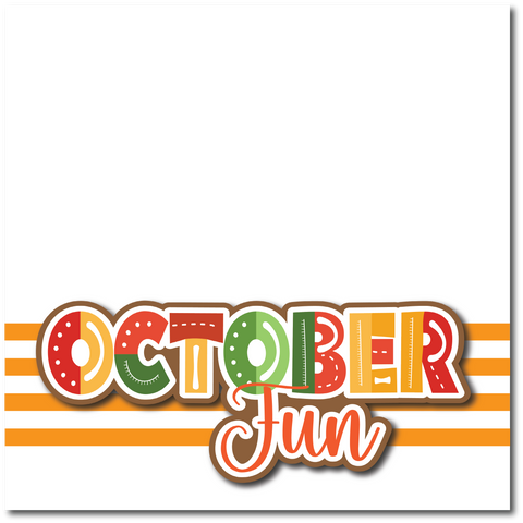 October Fun - Printed Premade Scrapbook Page 12x12 Layout