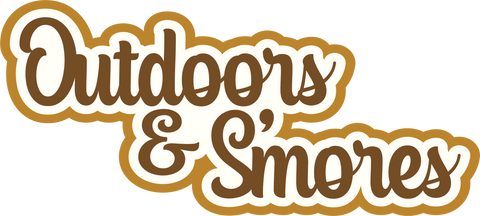 Outdoors & Smores - Scrapbook Page Title Sticker