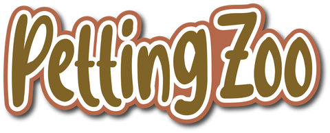 Petting Zoo - Scrapbook Page Title Sticker