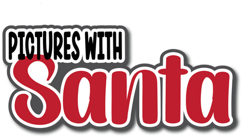 Pictures with Santa - Scrapbook Page Title Sticker