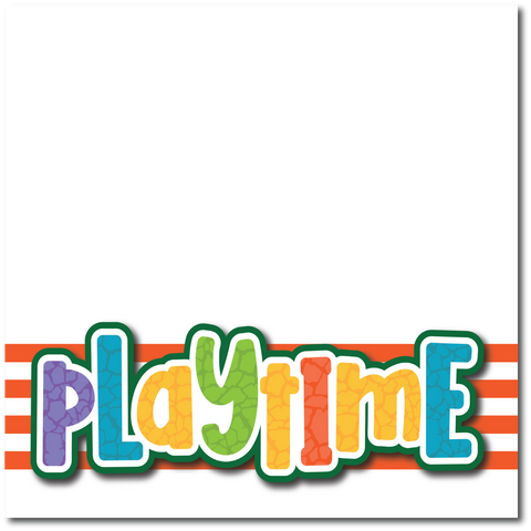 Playtime - Printed Premade Scrapbook Page 12x12 Layout