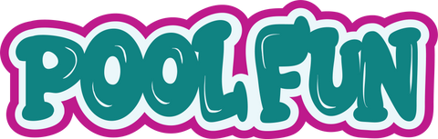 Pool Fun - Scrapbook Page Title Sticker