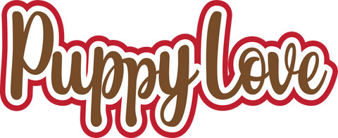 Puppy Love - Scrapbook Page Title Sticker
