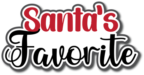 Santa's Favorite - Scrapbook Page Title Sticker