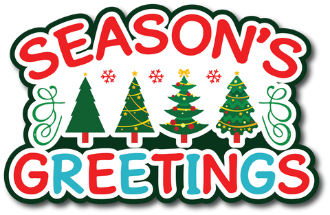 Seasons Greetings - Scrapbook Page Title Sticker