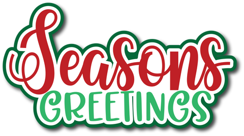Seasons Greetings - Scrapbook Page Title Sticker