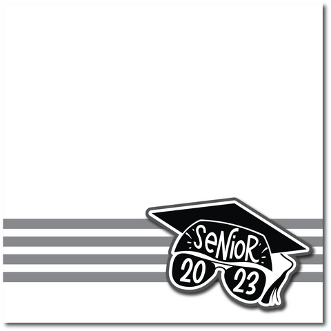 Senior 2023 - Printed Premade Scrapbook Page 12x12 Layout