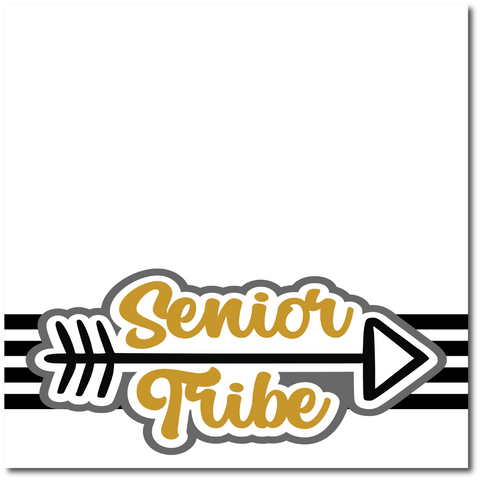 Senior Tribe - Printed Premade Scrapbook Page 12x12 Layout